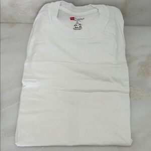 Hanes Classic White Men's Short Sleeve Tee